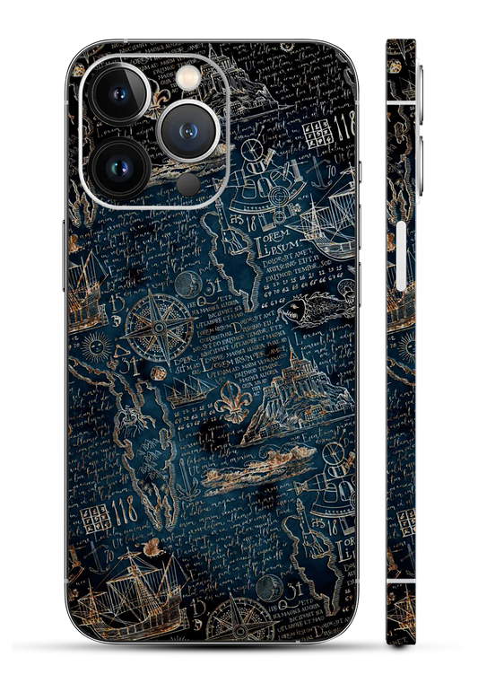 Blue Print Map Mobile Skin