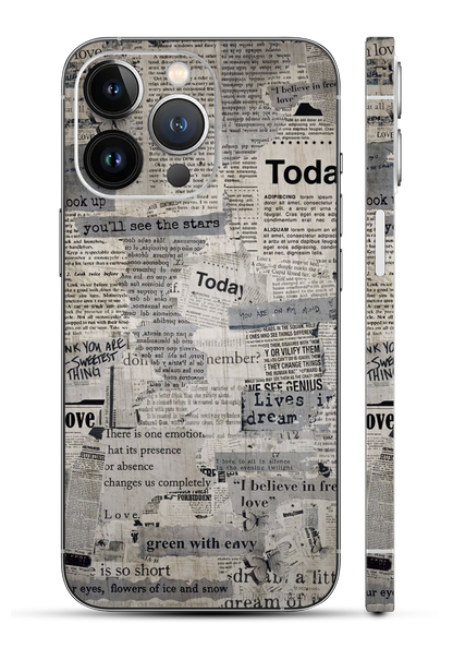 News Paper Mobile Skin